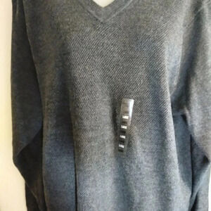 Dockers Sweater Pullover Charcoal Black Sz L Pit To Pit 46 Length 29